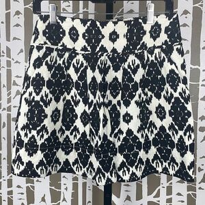 Linen Blend Ikat Print Mini Skirt 00